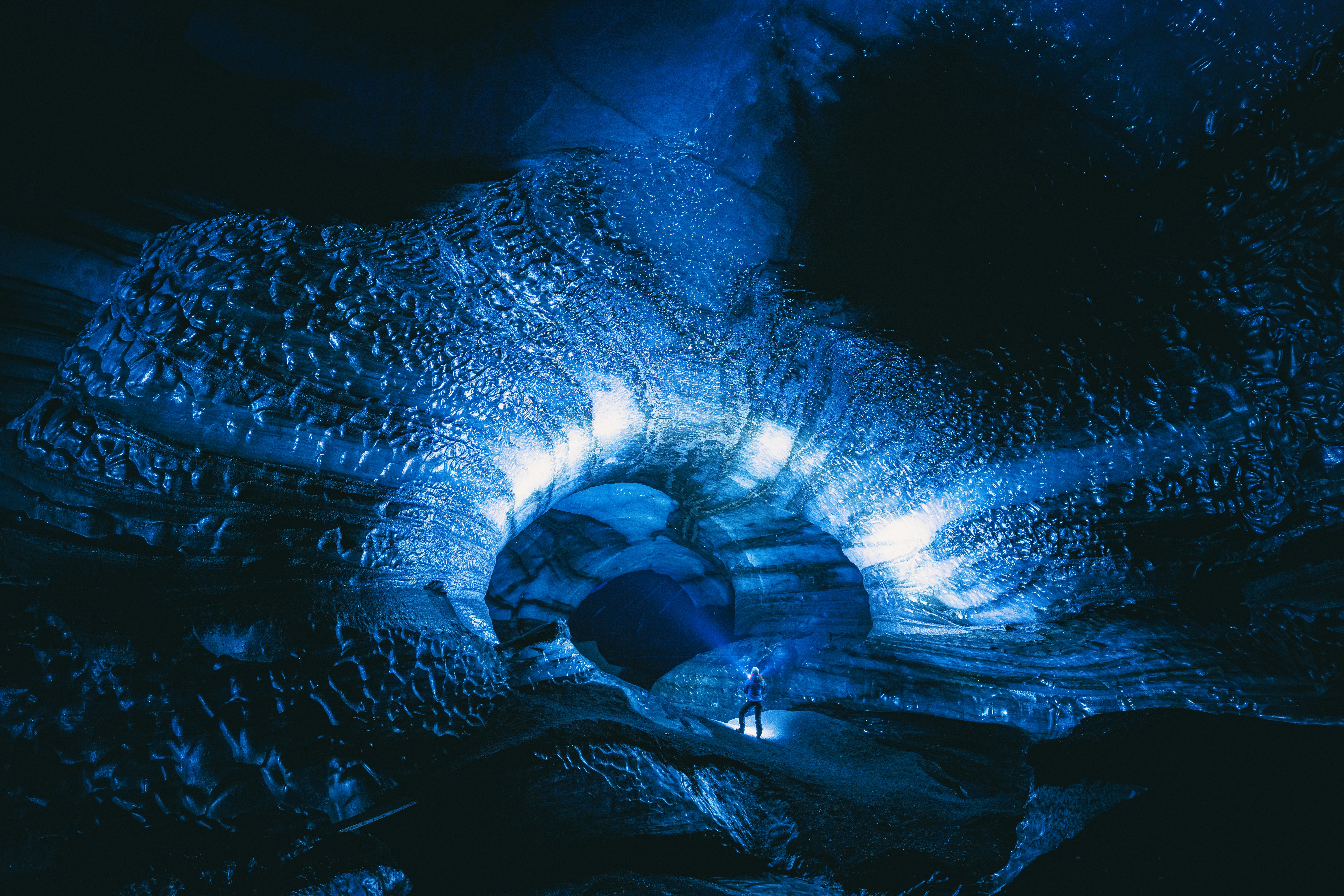 Blue Ice cave interior